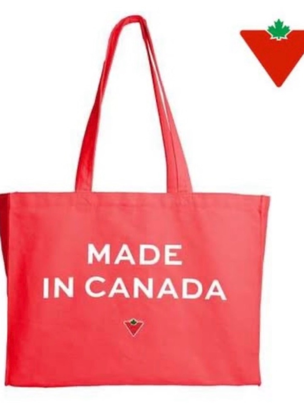 NEW Canadian Tire “Made In Canada” Reusable Tote Bag, Red
